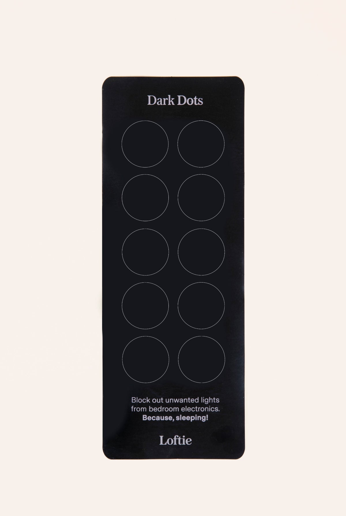 Loftie Dark Dots blackout stickers for covering bright device lights at night
