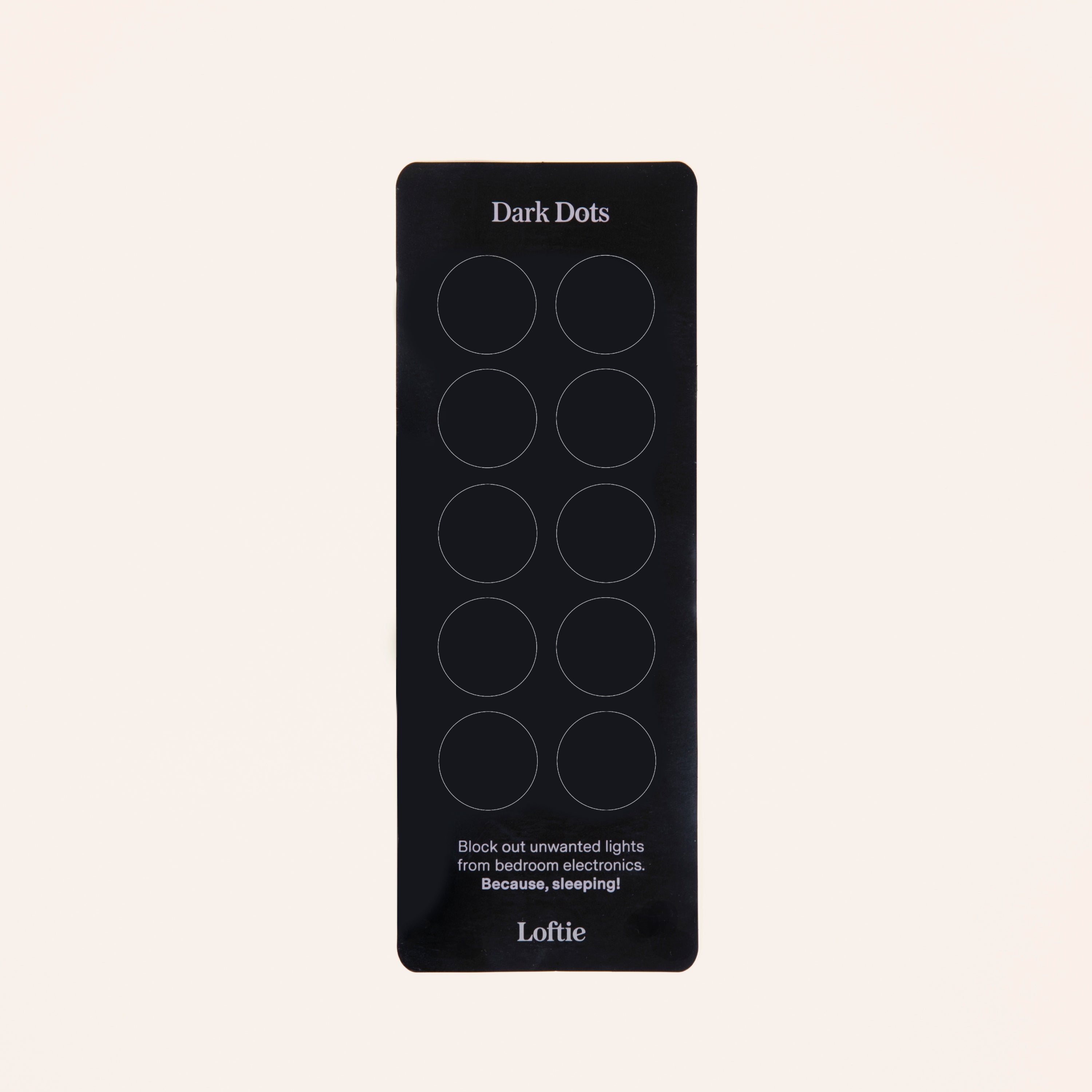 Loftie Dark Dots blackout stickers for covering bright device lights at night